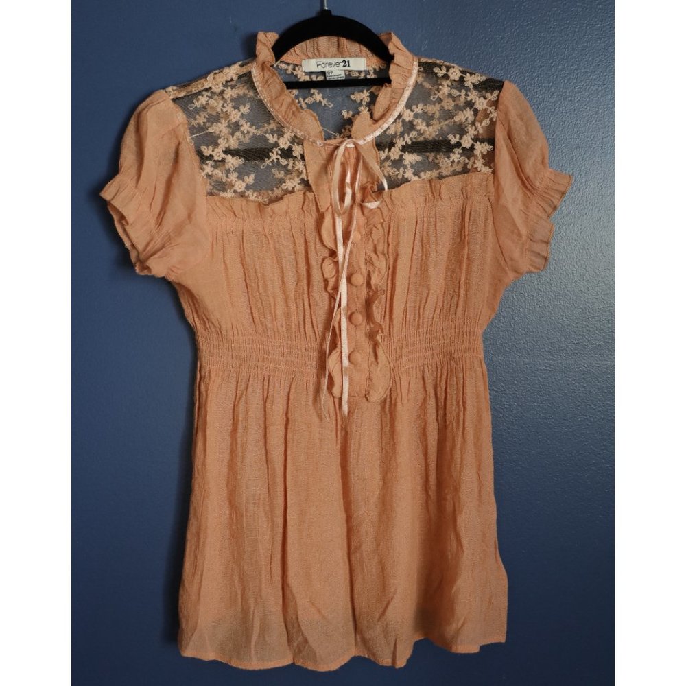 Forever 21 Dusty Salmon Pink Delicate Blouse